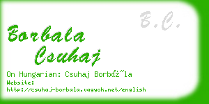 borbala csuhaj business card